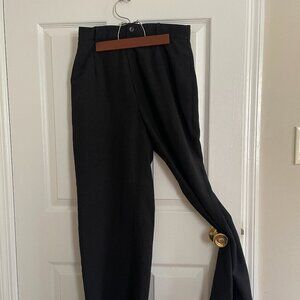 INC Women's Medium Size 8 High Waisted Black Trouser Pants Taper Waist Vintage